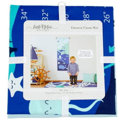 Little Feet Boutique Sea Life Growth Chart Kit Multi-Color  1 Piece