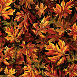 Leaves of Autumn - Black/Multi -  Autumn Cats