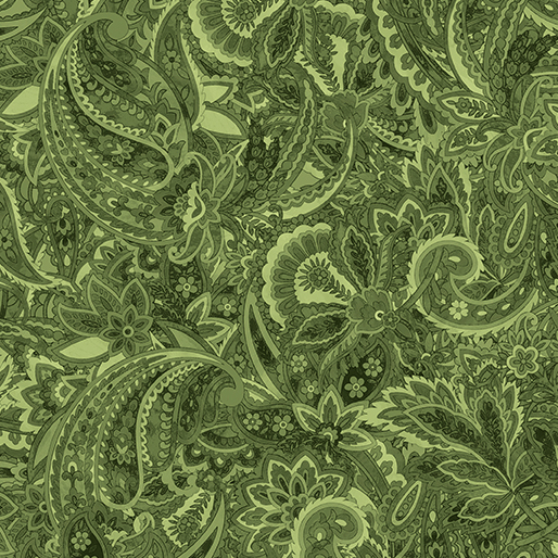 Paisley Scroll - Sage/Green - Harvest Beauty