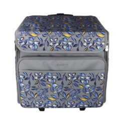 Everything Mary Serger Rolling Case Blue/Grey Floral