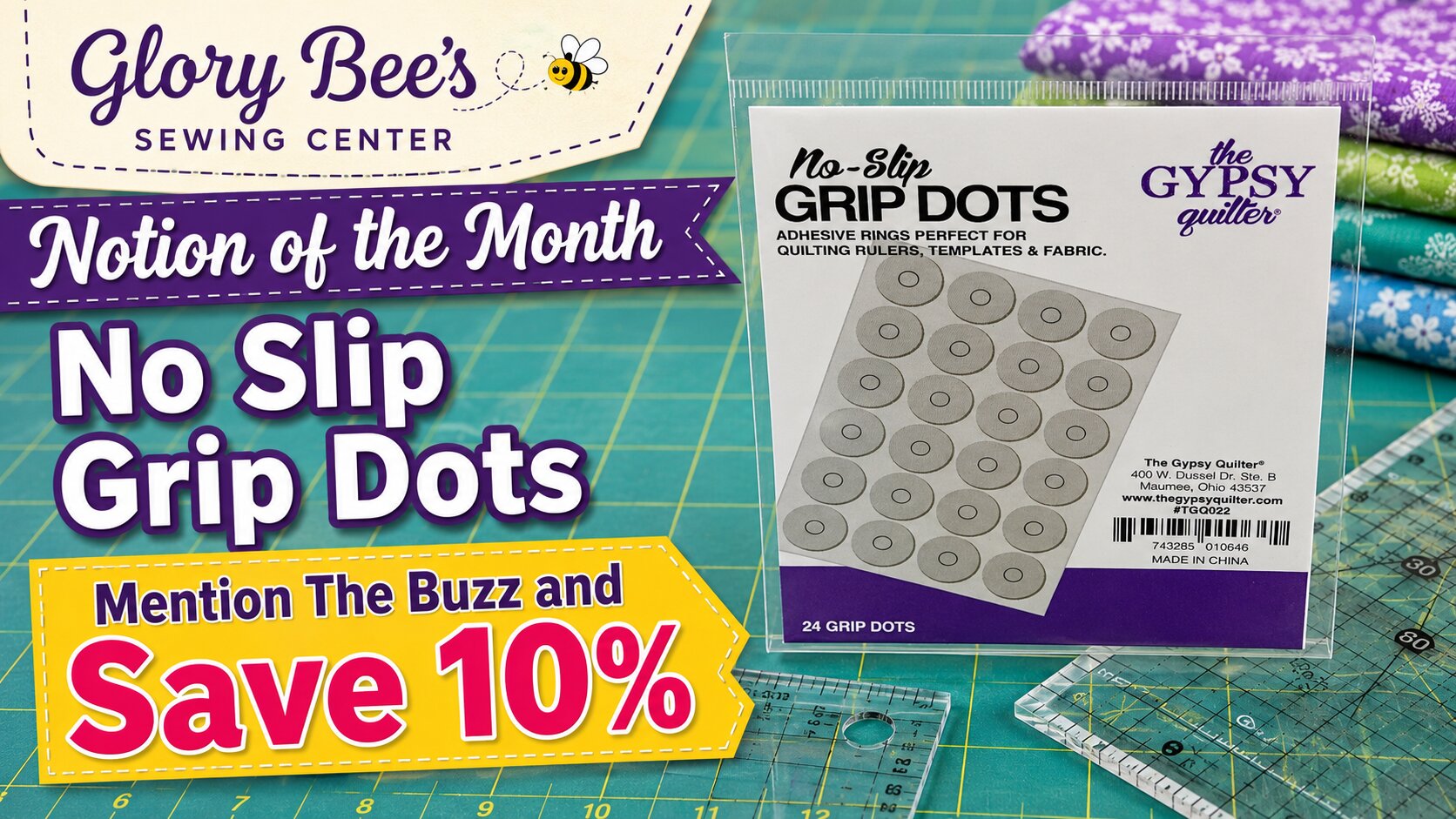 No Slip Grip Dots, August Notion of the Month
